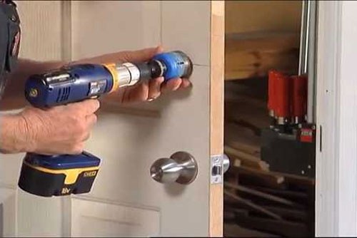 Installing a new door lock