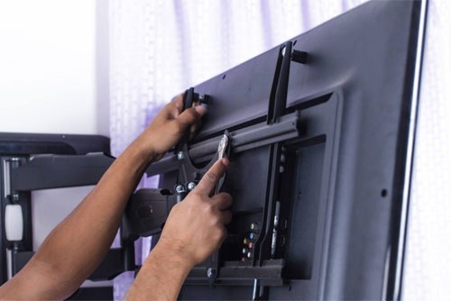Mounting a flat-screen TV on a wall