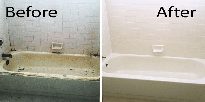 Refinishing a bathtub
